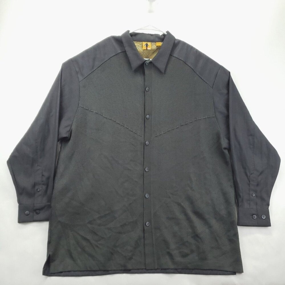 Steve Harvey Jacket Sweater Mens 3XL Gray Knit Long Sleeve Button-Front
